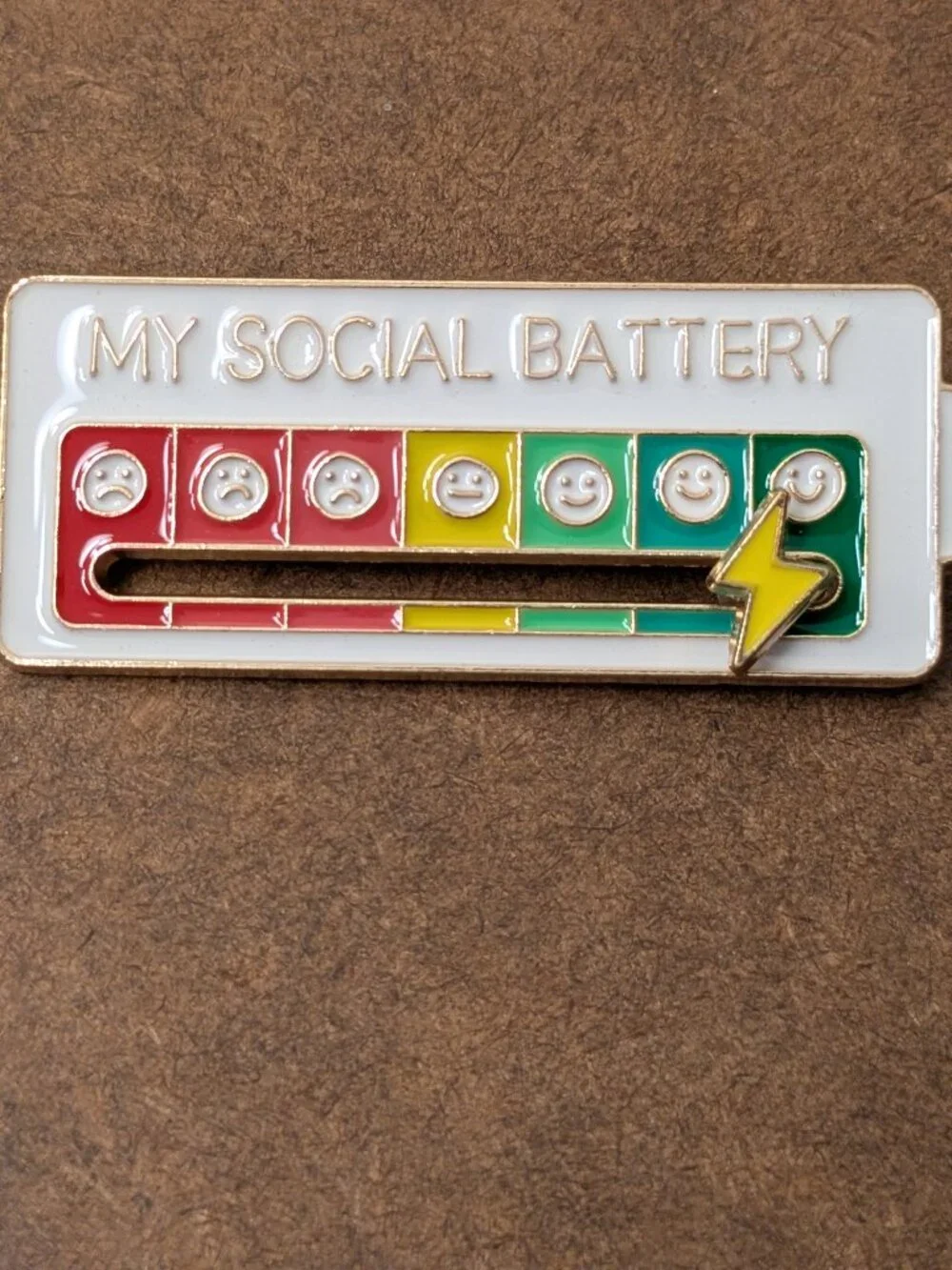 My Social Battery Moveable Pin
